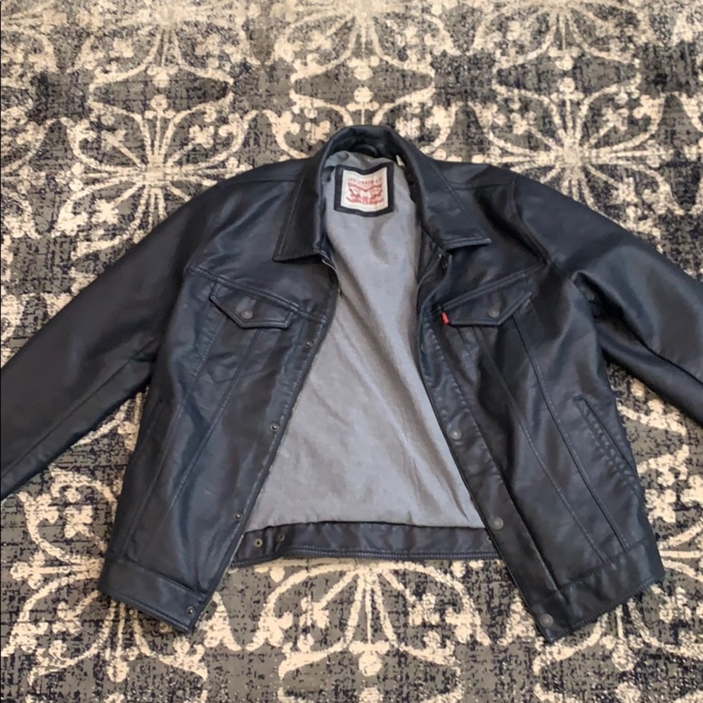 Levi’s faux leather jacket ( denim jacket style)